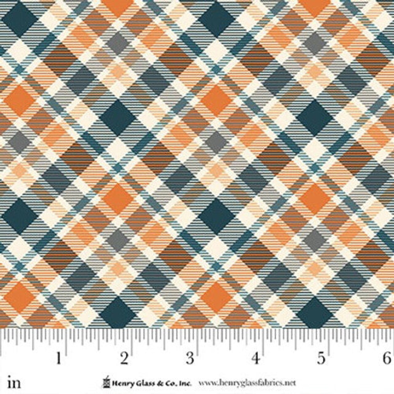 Fabric Henry Glass Glow in the Dark Bias Plaid by the Quarter Yard Q2025G-39